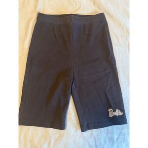 Forever 21 Barbie Women's Small‎ Black Ribbed Biker Shorts Rhinestone Logo
